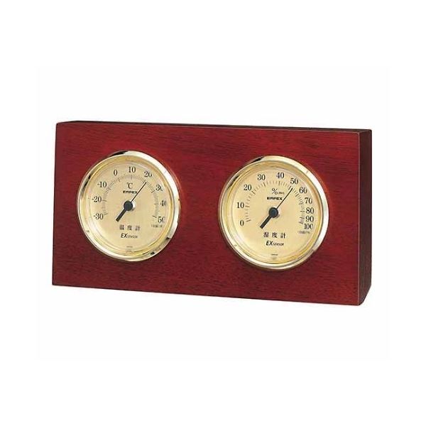 エンペックス気象計 ウッディEX温・湿度計 82×160×40mm 330g(ギフトボックス) TM-758 1個 61-6866-27（直送品）
