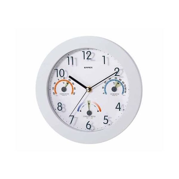 エンペックス気象計 トキメクス快適計 250×35mm 560g オフホワイト TQ-736 1個 61-6866-40（直送品）