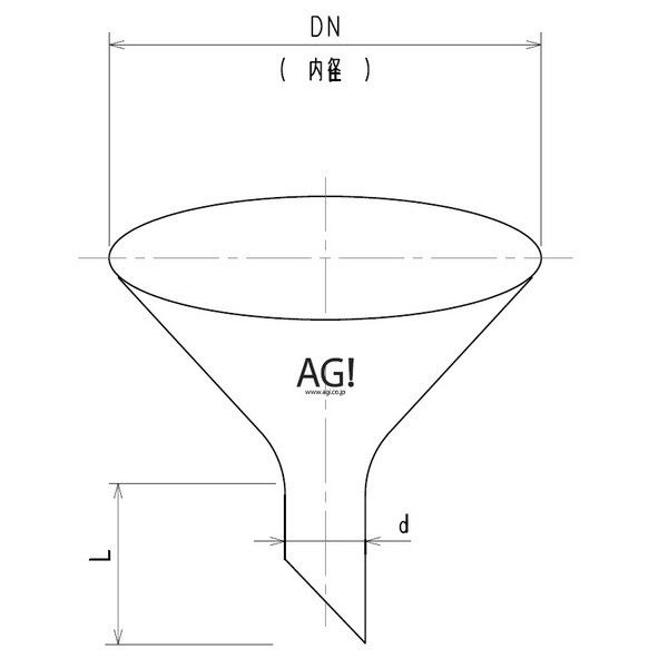 旭製作所 粉末ロート φ75 3764-75 1個 61-0188-40（直送品）