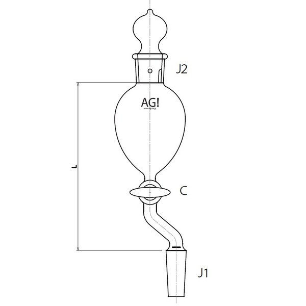 旭製作所 注入ロート ガラスコック 50mL 3794-50G-2L 1個 61-0188-77（直送品）