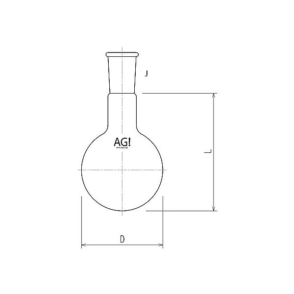 旭製作所 一ツ口フラスコ 3000mL 34/45 3100-3-6L 1個 61-3614-59（直送品）