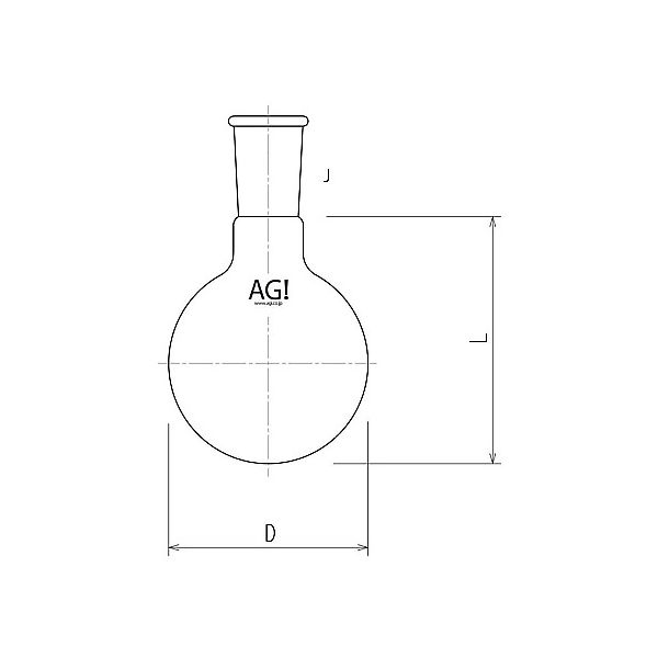 旭製作所 短首フラスコ 3000mL 34/45 3102-3-6L 1個 61-3615-25（直送品）