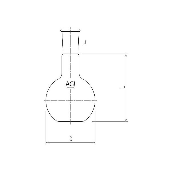 旭製作所 平底フラスコ 50mL 24/40 3104-050-4L 1個 61-3615-44（直送品）