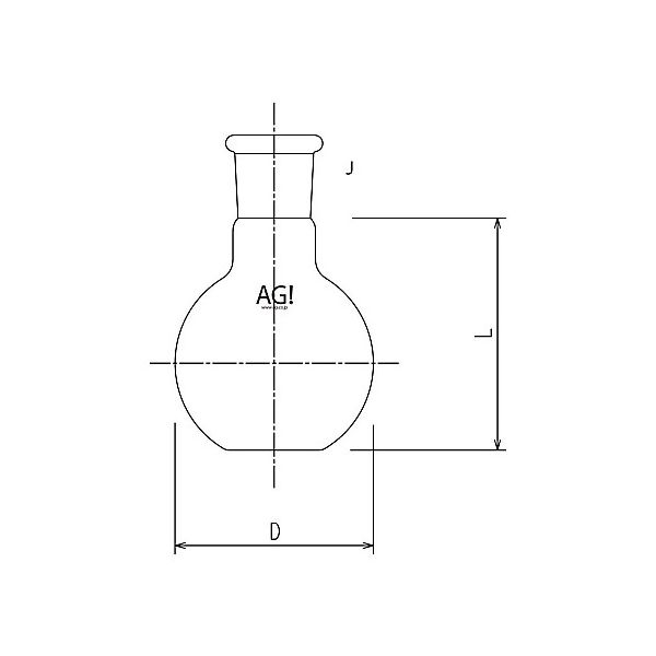 旭製作所 短首平底フラスコ 50mL 24/40 3106-050-4L 1個 61-3615-97（直送品）