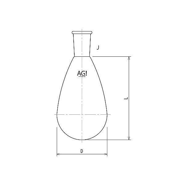 旭製作所 ナスフラスコ 200mL 24/30 3200-200-4M 1個 61-3622-77（直送品）