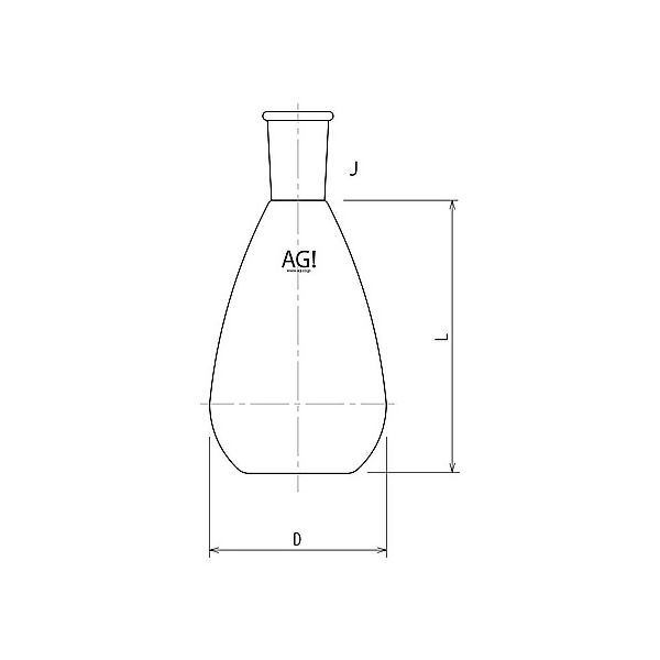 旭製作所 平底ナスフラスコ 100mL 15/25 3204-100-1L 1個 61-3623-48（直送品）