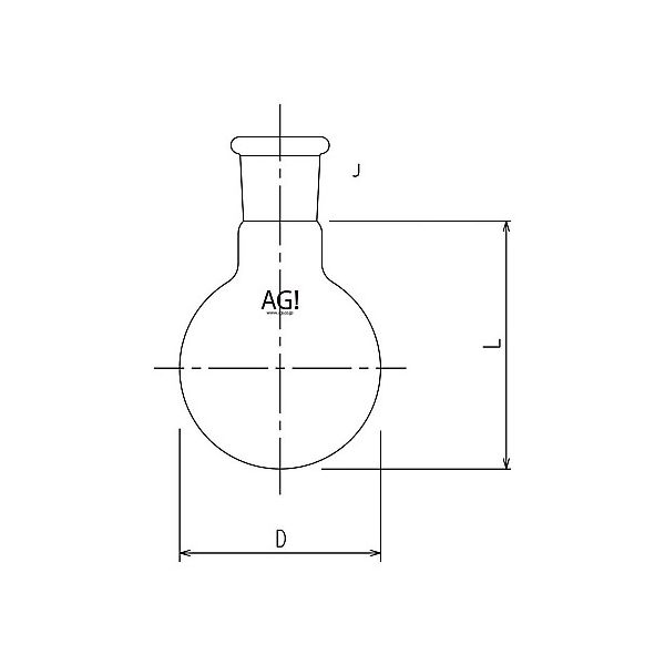 旭製作所 セミ・ミクロフラスコ 50mL 15/20 3102-050-1M 1個 61-3624-11（直送品）