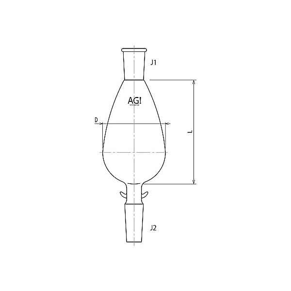 旭製作所 KD濃縮フラスコ 300mL 24/40・24/40 3222-300-4L 1個 61-3626-35（直送品）