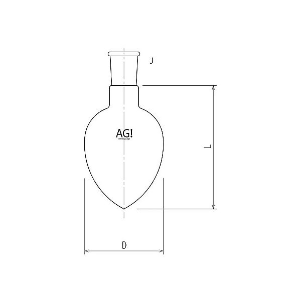 旭製作所 セミ・ミクロ梨フラスコ 20mL 15/20 3230-020-1M 1個 61-3626-39（直送品）