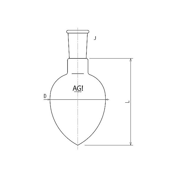 旭製作所 梨フラスコ 50mL 24/40 3230-050-4L 1個 61-3626-51（直送品）