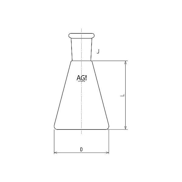 旭製作所 三角フラスコ 3000mL 45/50 3250-3-8L 1個 61-3629-25（直送品）