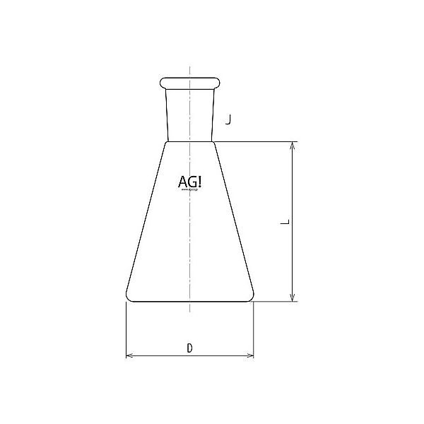 旭製作所 セミ・ミクロ三角フラスコ 20mL 15/20 3250-020-1M 1個 61-3629-33（直送品）