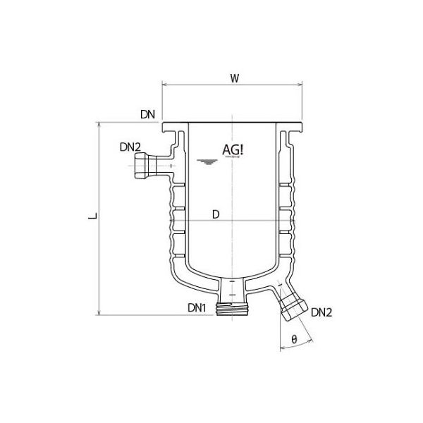 旭製作所 媒体バッフル付フルジャケット式反応容器