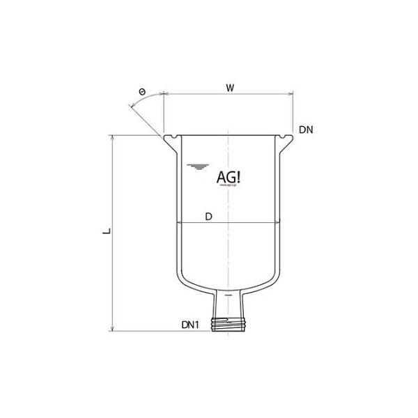 旭製作所 反応容器 3954ー1000 3954-1000 1個 61-4718-88（直送品）