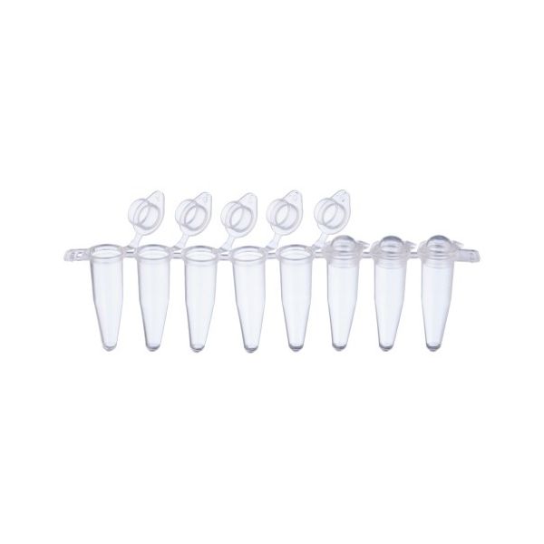 深江化成 0.2mL PCR8連チューブ ドームキャップ付 137-232C 1箱(120ストリップ) 62-0891-06（直送品）