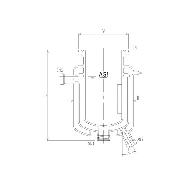 旭製作所 三重管式反応容器 3970-1000-M 1個 62-2115-72（直送品）