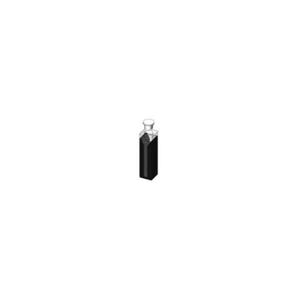 マイクロキュベット 光学ガラス（ブラック） テフロンストッパー付 光路長20mm 1.40mL 162-0325 61-7002-08（直送品）