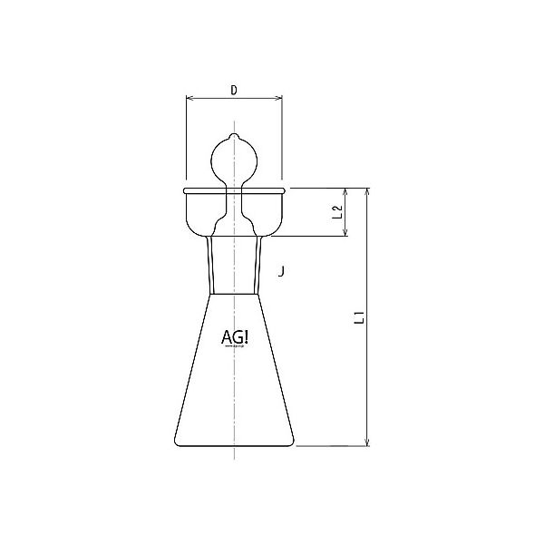 旭製作所 沃素フラスコ 100ml 3254ー100ー4M 1個 61-3629-39（直送品）