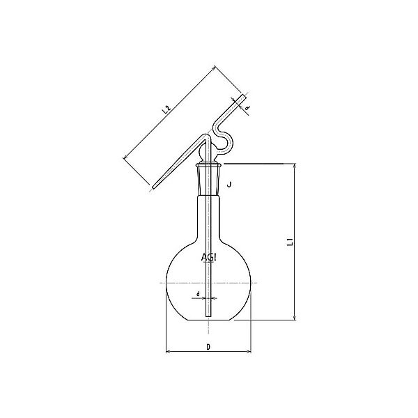 旭製作所 洗浄フラスコ 500ml 3276ー500ー4L 1個 61-3629-56（直送品）