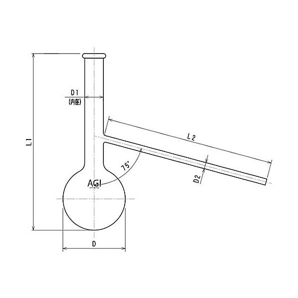旭製作所 タール酸定量蒸留フラスコ 250ml 3326ー250 1個 61-3629-89（直送品）