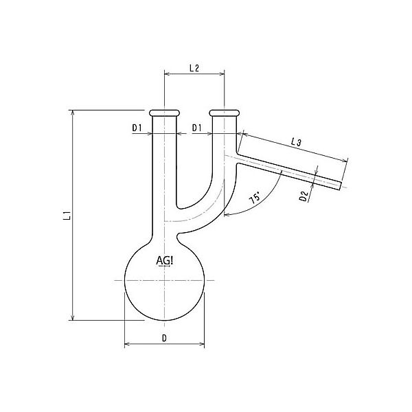 旭製作所 クライゼンフラスコ 200ml 3328ー200 1個 61-3629-92（直送品）