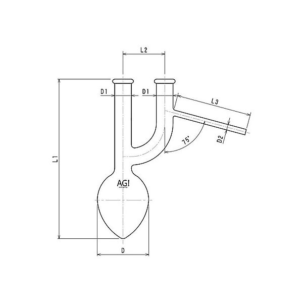 旭製作所 ホーヘンクライゼンフラスコ 300ml 3330ー300 1個 61-3630-01（直送品）