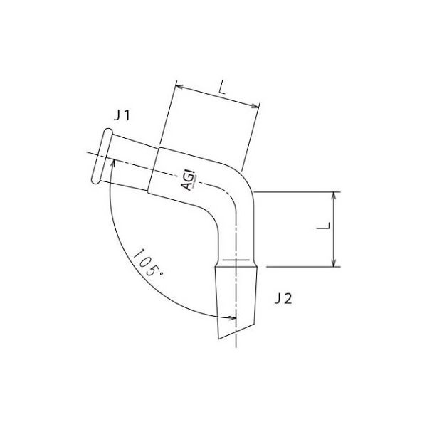 旭製作所 105°アダプター 2330ー1M 1個 61-4706-28（直送品）