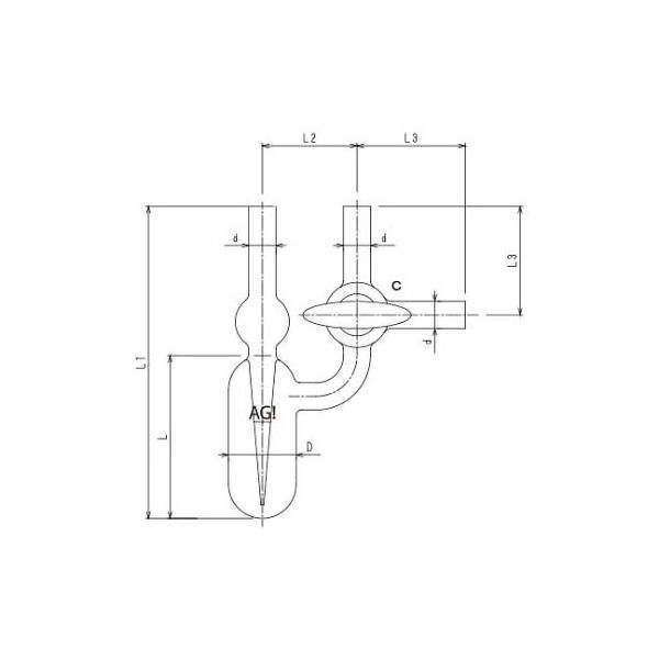 旭製作所 バブラー(V) 4188ー36/100 1個 61-4706-85（直送品）