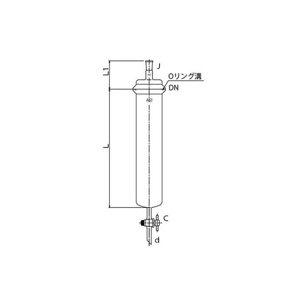 旭製作所 クロマトカラム（PTFEコック付） 3880-120/500 1個 61-4714-28（直送品）