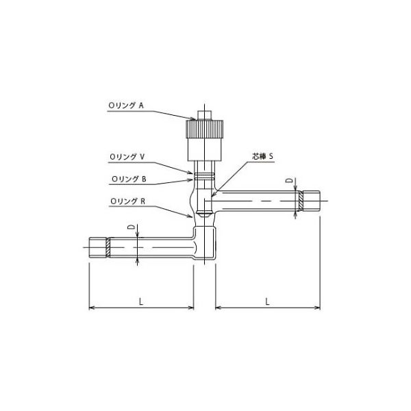 旭製作所 高真空グリースレスバルブ Y型(ストレートタイプ)溝付 2224ー12YーG 1個 61-4719-19（直送品）