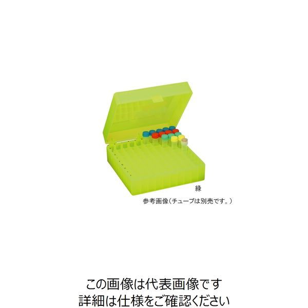 深江化成 チューブラック 1.5/2.0mlチューブ用 100穴 緑 2572-102G 1個 62-0892-18（直送品）