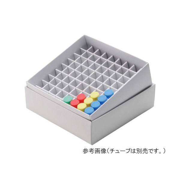 深江化成 ホワイトペーパーフリーズボックス81 1.5/2.0mlチューブ用 457-1581 1箱(12個) 62-0892-33（直送品）