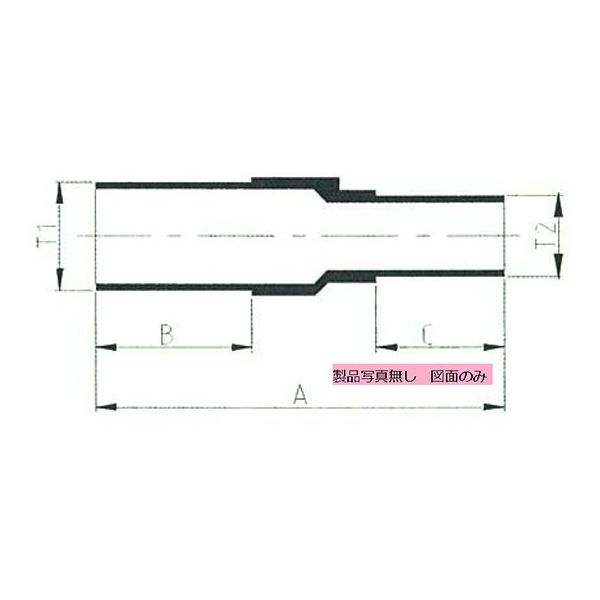 フッ素樹脂 PFA 継手 レデューシングアダプタ (Tタイプ) RAーTH12ーTH10 RA-TH12-TH10 1個（直送品）