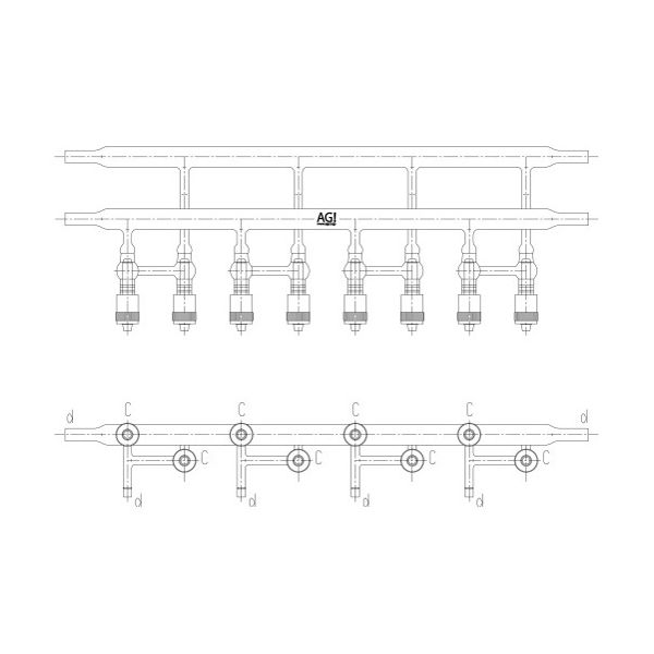 真空ライン（グリースレスバルブ仕様） 溝付 グリースレスバルブ 芯棒材質:PTFE 2212-6-G 62-2091-07（直送品）