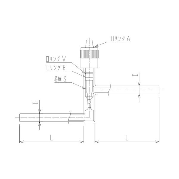 旭製作所 流量調整用ニードルバルブ Y形（ストレートタイプ） 芯棒材質:PTFE 2228-6Y 1個 62-2091-10（直送品）