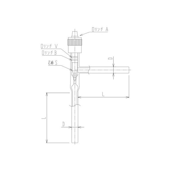 旭製作所 流量調整用ニードルバルブ L形（アングルタイプ） 芯棒材質:PTFE 2230-10L 62-2091-12（直送品）