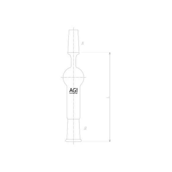 旭製作所 ジョイント付カルシウム管 I型 2378-1L 1個 62-2092-27（直送品）