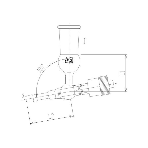 旭製作所 高真空グリースレスドレンバルブ芯棒材質:PTFE 2488ー5L 1個 62-2093-74（直送品）