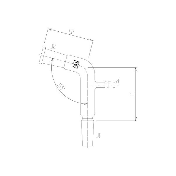 旭製作所 減圧用曲連結管(105°) 2532ー5L 1個 62-2094-92（直送品）