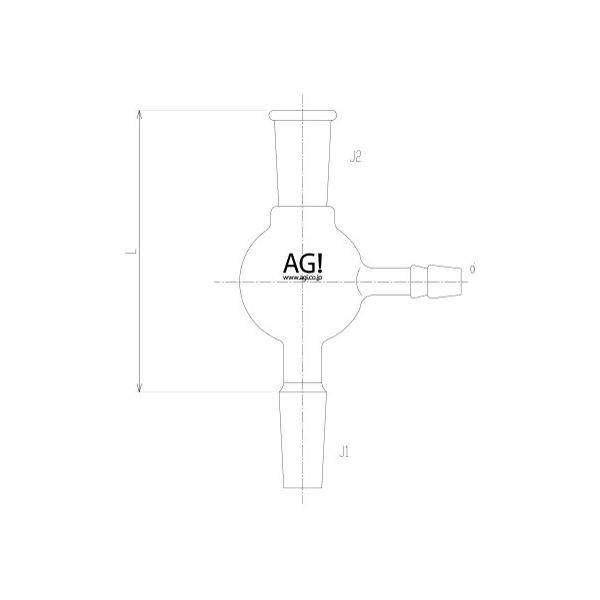 旭製作所 減圧用球形連結管 2538-2L 1個 62-2094-99（直送品）