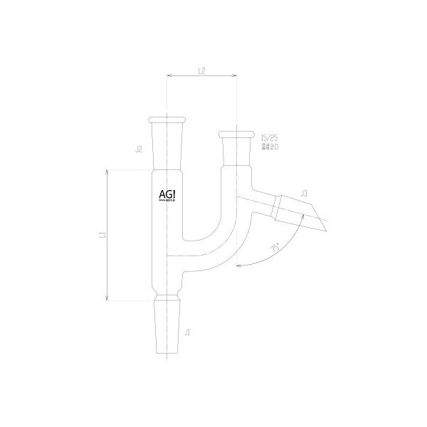 旭製作所 クライゼン形連結管 2560-1L 1個 62-2095-38（直送品）