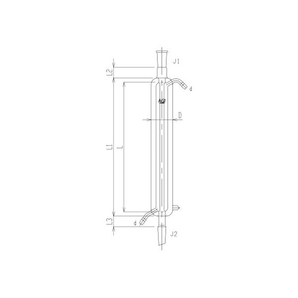 旭製作所 三重管リービッヒ 冷却器 3401-300-1L 1個 62-2105-99（直送品）