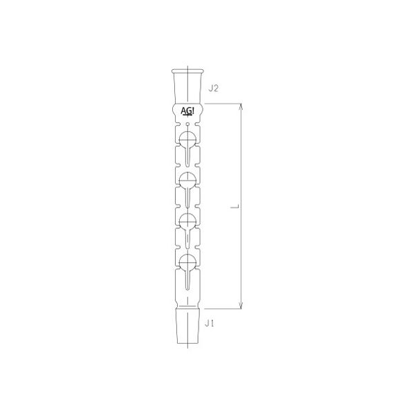 旭製作所 分留管スニーダー 3524-3-3L 1個 62-2108-95（直送品）