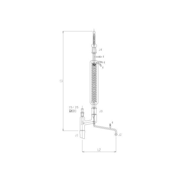 旭製作所 K型自動還流器(冷却器二重管タイプ) 3544ー6LCーD 1個 62-2109-18（直送品）