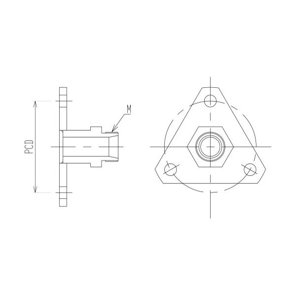 旭製作所 Mネジ変換フランジ 9131ー15/16 1個 62-2119-46（直送品）