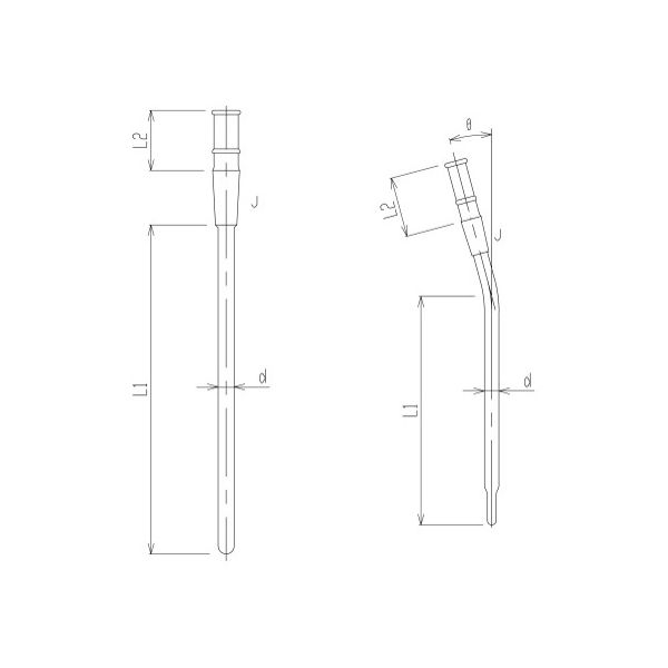旭製作所 反応容器用温度計保護管 3380ー4LーCー9 1個 62-2120-31（直送品）