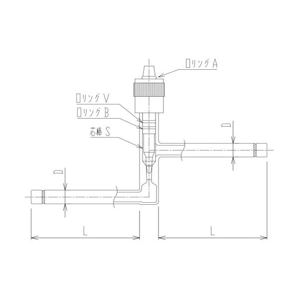 流量調整用ニードルバルブ Y形（ストレートタイプ） 溝付 芯棒材質:PTFE 2228-6Y-G 62-2120-68（直送品）