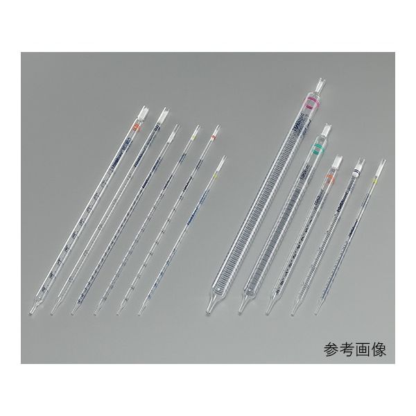硼珪酸ガラス製ディスポピペット レギュラー丈(綿栓無・未滅菌)2mL 13-678-31G 1ケース(500本)（直送品）