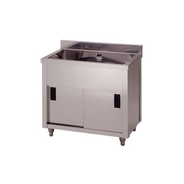 東製作所 一槽キャビネットシンク 1500×750×800 AP1-1500Y 1個 61-4435-90（直送品）