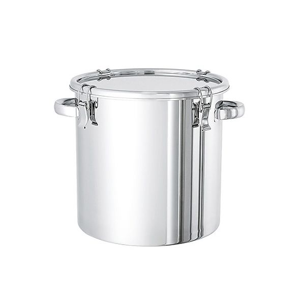 密閉式ステンレスタンク クリップタイプ CTHー27 A型バイトンパッキン付 15L CTH-27 Aガタバイトンパッキンツキ 1個（直送品）